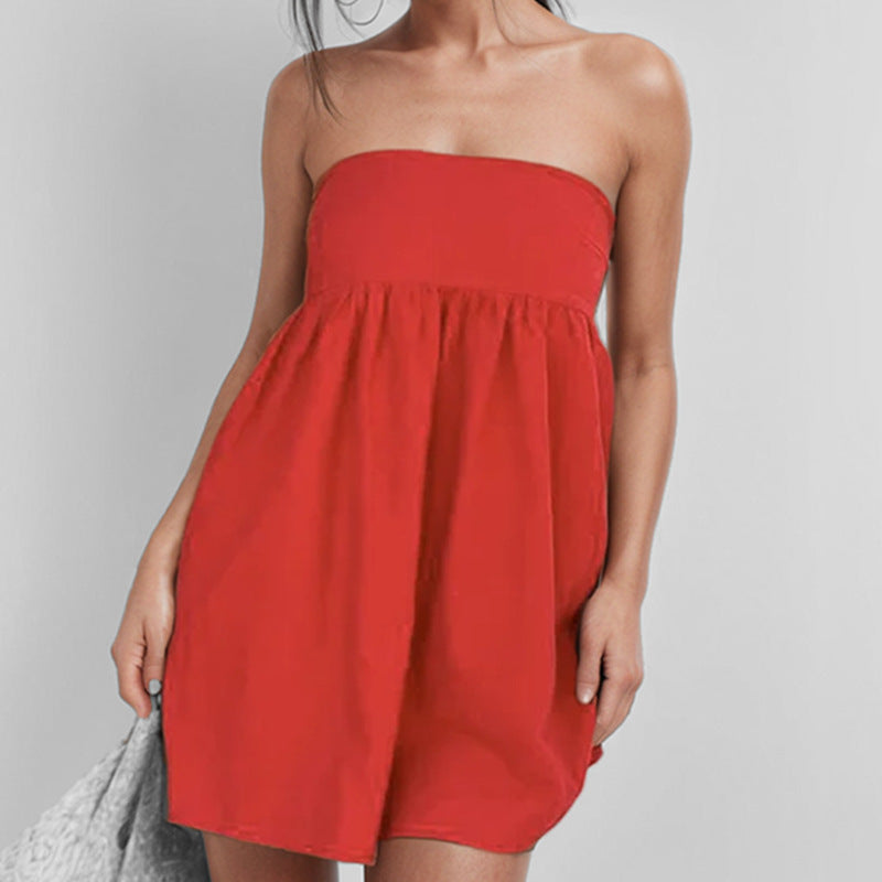 Damen-Trägerkleid mit weit ausgestelltem Rock, Größe [size]