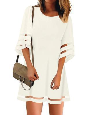 Women's casual dress with fashionable, airy sleeve openings Drune