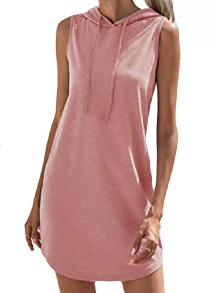 Women's hooded dress in breathable jersey material Drune