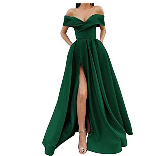 Valenzora | eBay Satin Multicolored Deep V-Neck Dress