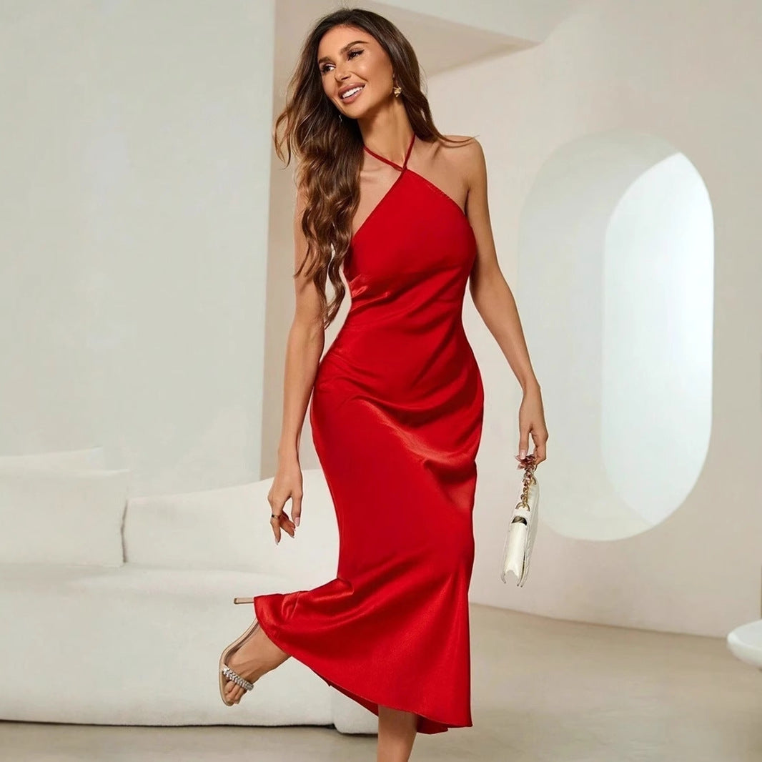 Valenzora | Satin Slip Sexy Evening Long Dress