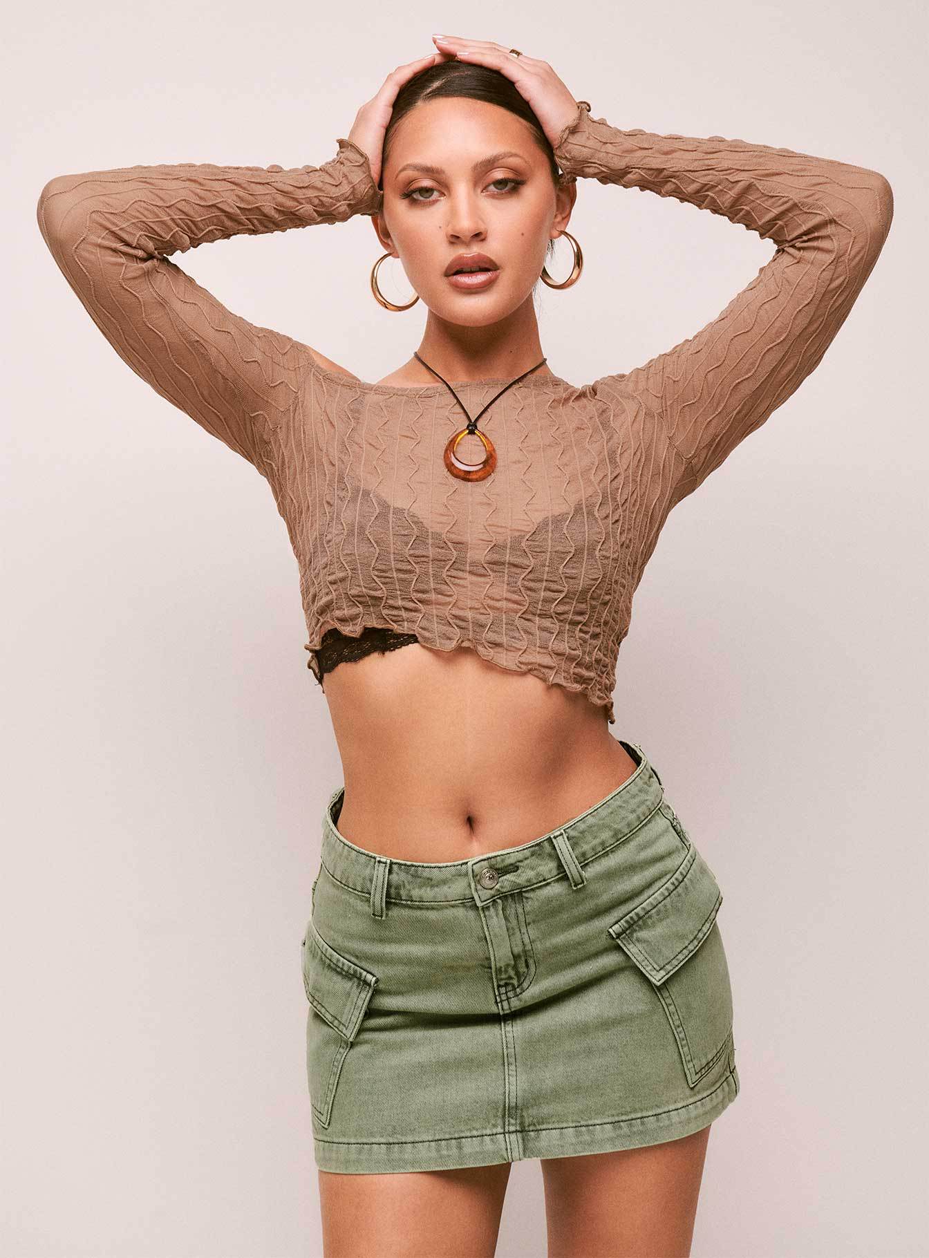Damen-Jeansrock mit praktischen Taschen und modischem Schnitt, Größe