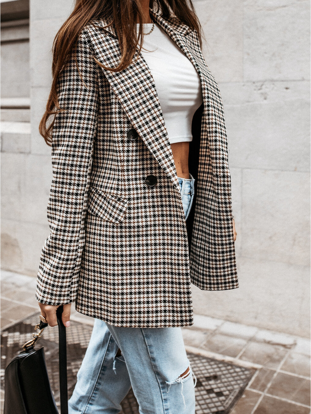 Checkered blazer