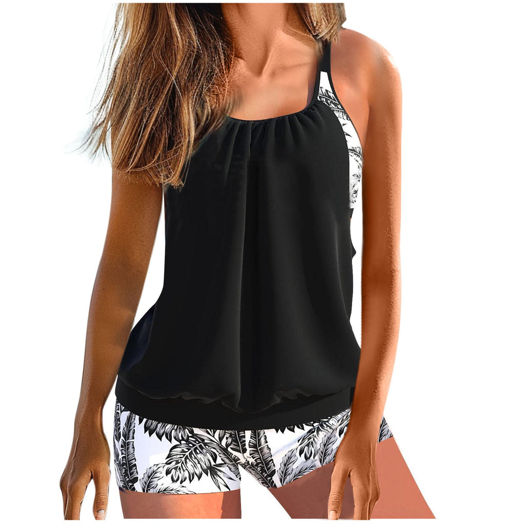 Valenzora | Women's tankini set with floral shorts and comfortable straps