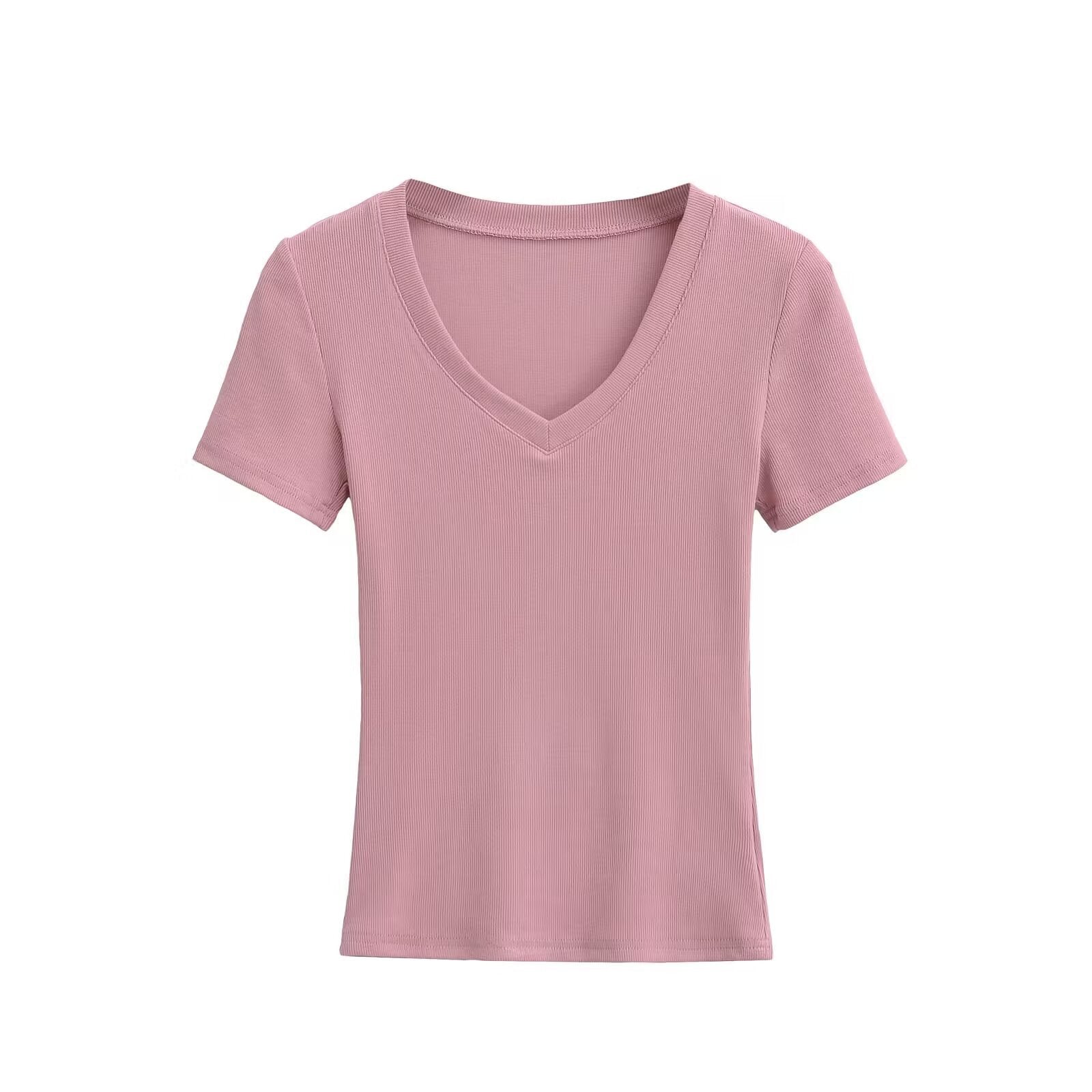 Damen V-Ausschnitt T-Shirt aus hochwertiger Baumwolle mit bequemer Passform, Größe [Größe fehlt]