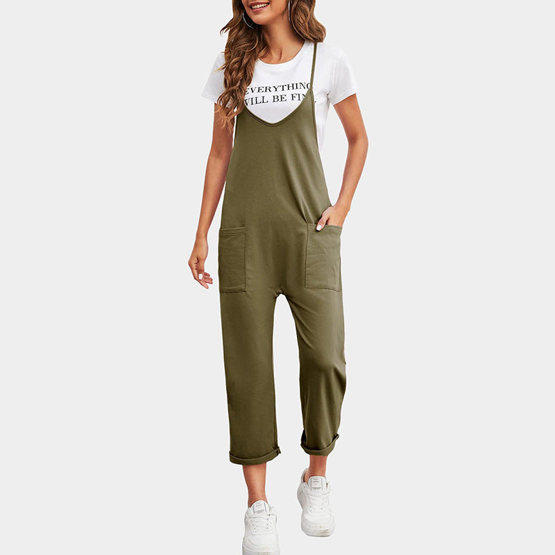Damen-Jumpsuit in entspannter Passform mit praktischen Taschen und lässigem Schnitt, Größe S