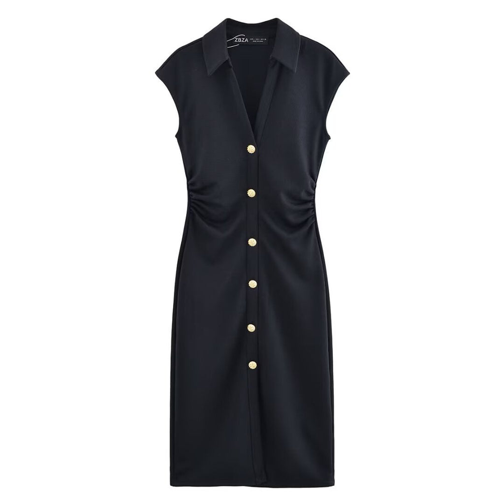 Damen Hemdblusenkleid mit edlen Knopfdetails und elegantem Schnitt Drune