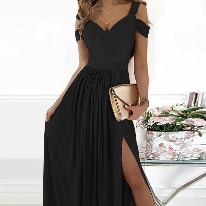 Valenzora | Boho Spaghetti Strap Long Flowing Dress with Slit