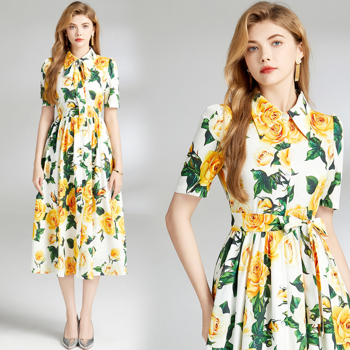 Valenzora | Summer Off-Shoulder Printed Dress Set