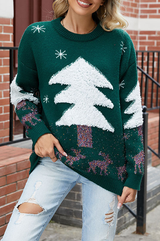Größe Plüsch Weihnachtsbaum Pullover Strickpullover