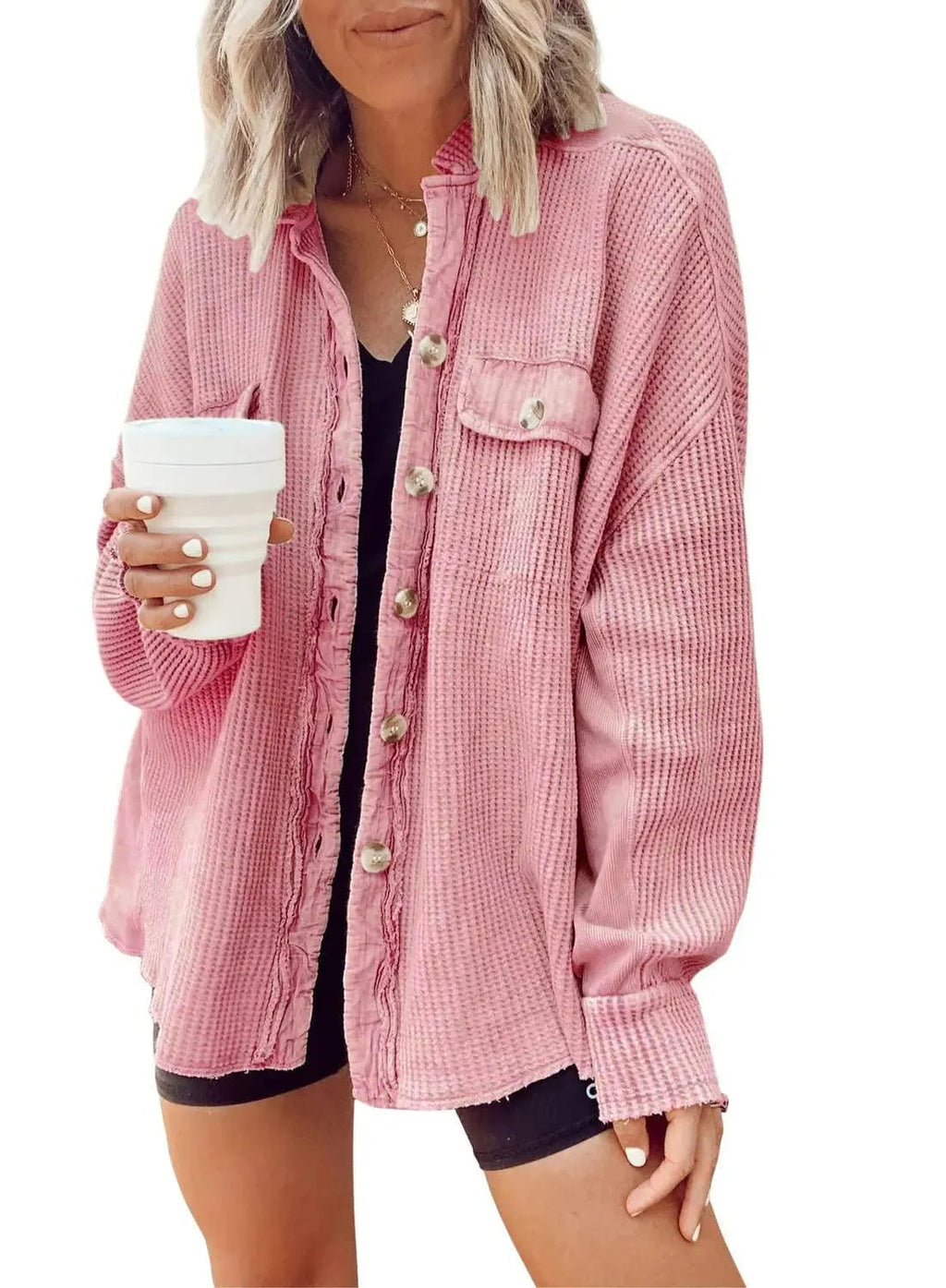 Valenzora | Women's irregular shirt jacket