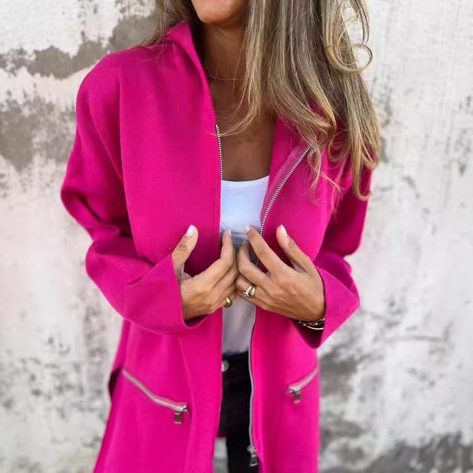 Women's stylish, cozy hooded jacket, size