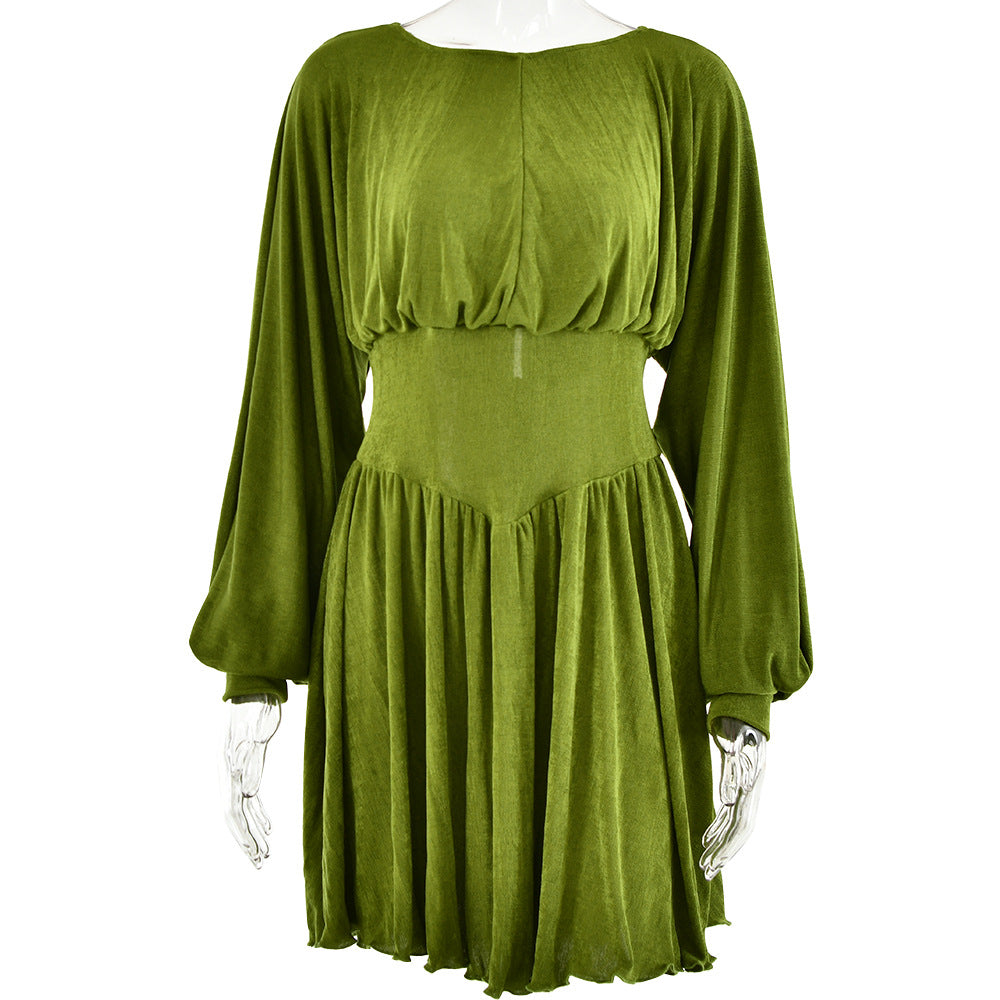 Women's evening dress with wide sleeves and a flattering cut, size S