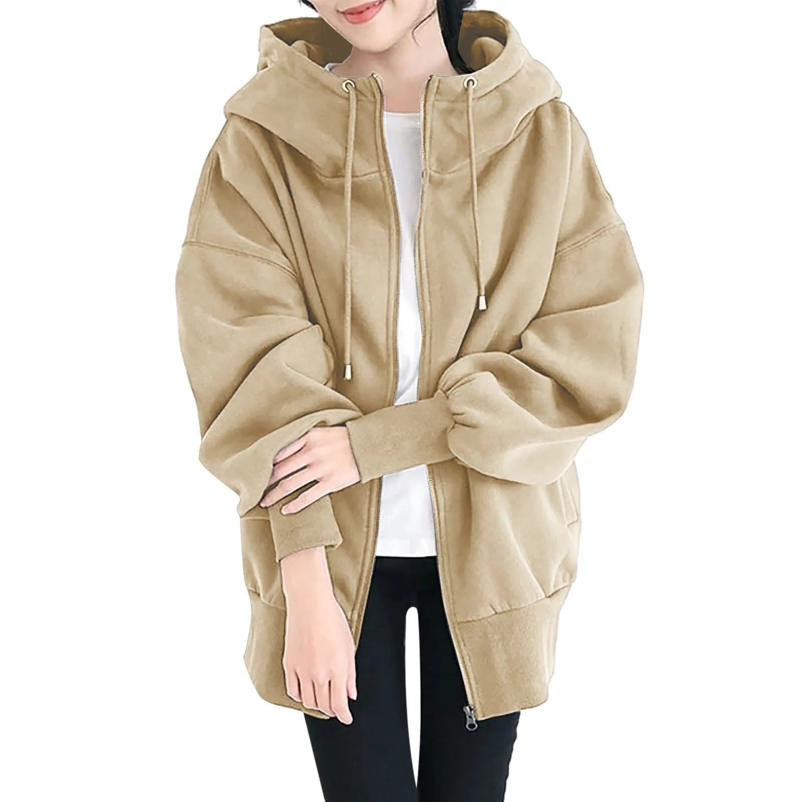 Valenzora | Hooded Long Zip-Up Fleece Hoodies