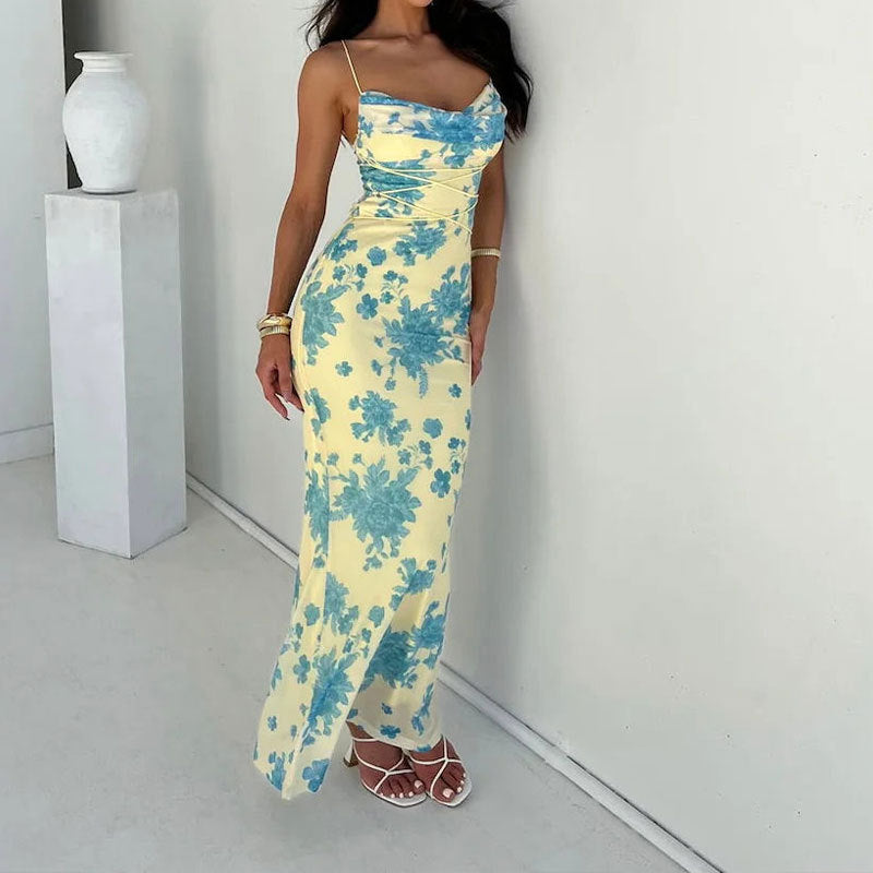 Valenzora | Waist-covering slim hip-wrapping sling dress