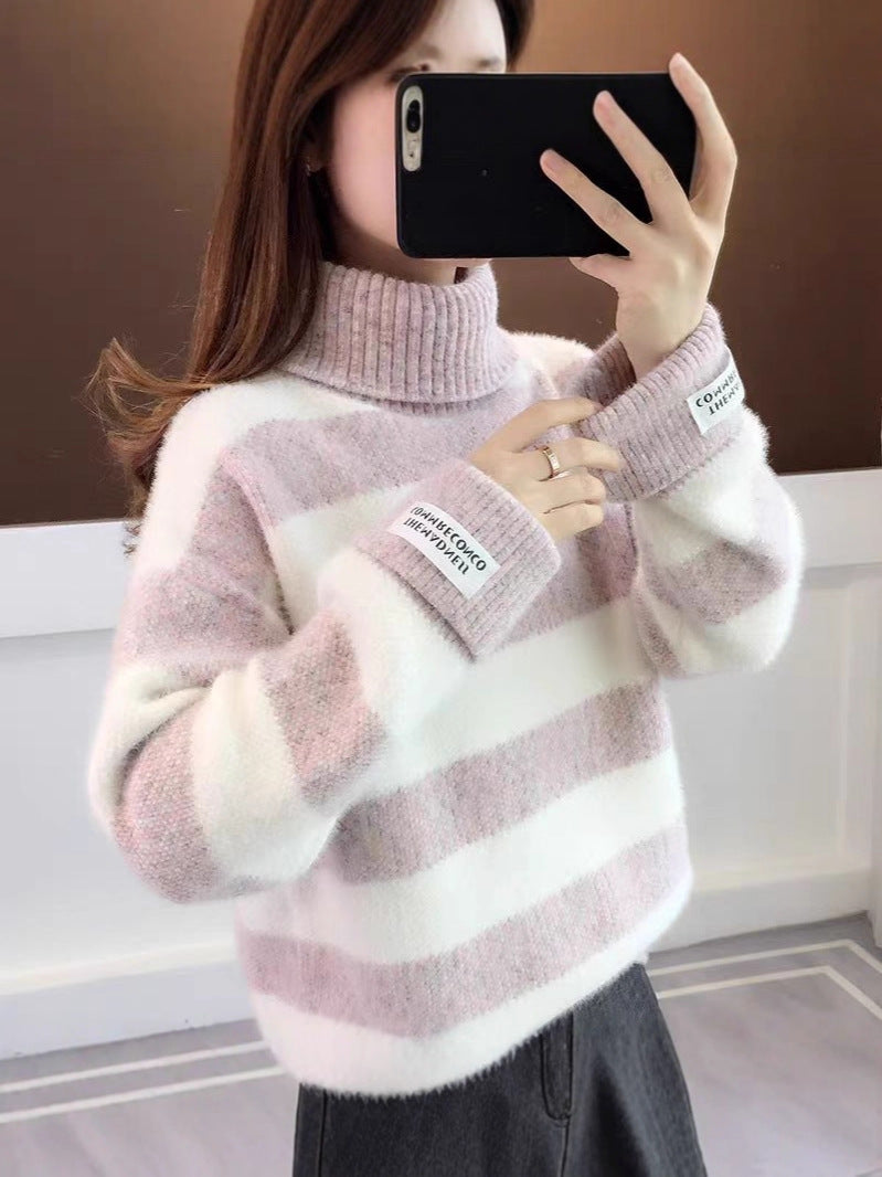 Valenzora | Gestreifter Rollkragenpullover für Damen