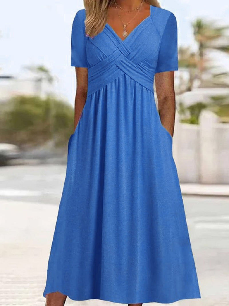 Valenzora | Crossover midi dress for a stylish look