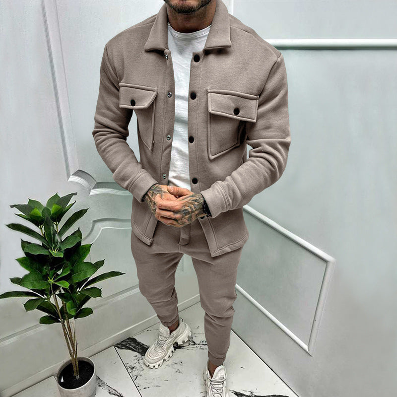 Valenzora | 2-Piece Suede Set Shirt and Trousers