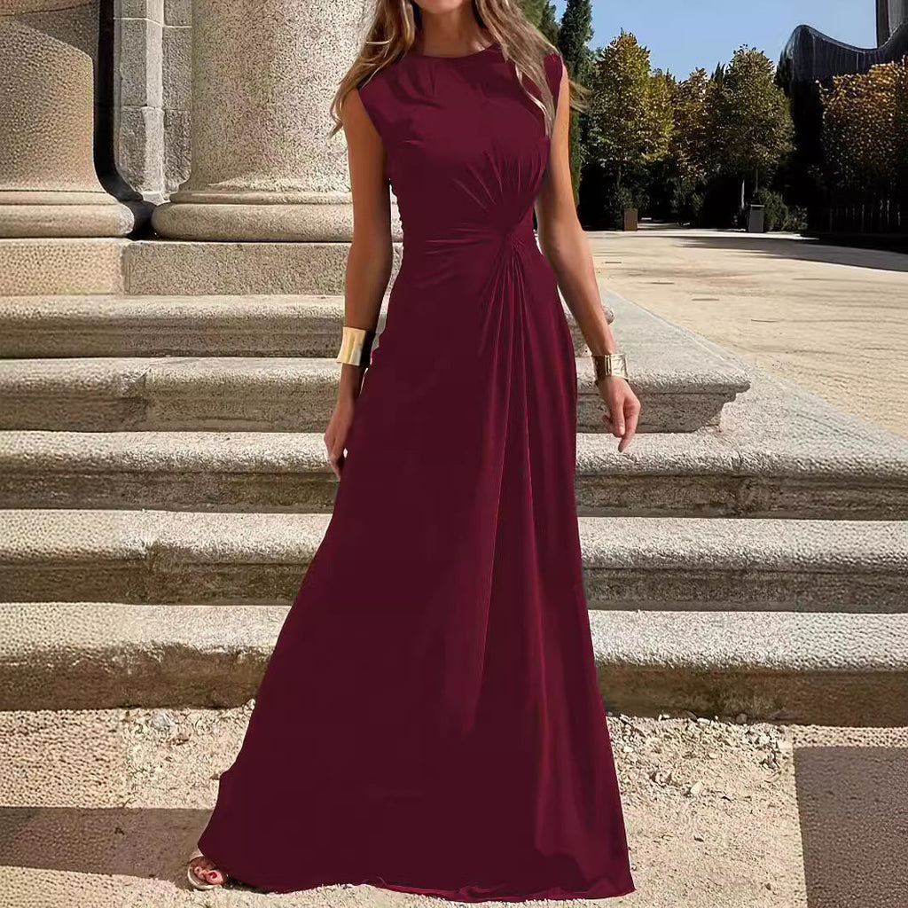 Valenzora | Elegantes langärmliges Kleid mit Revers und glattem V-Ausschnitt für Damen