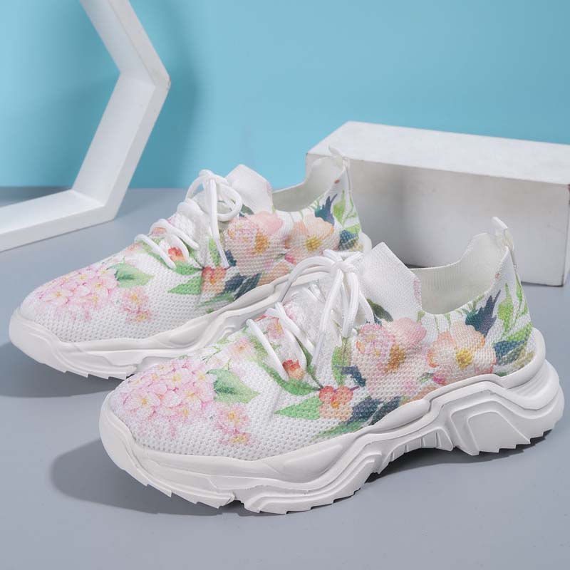 Valenzora | Wide Floral Pattern Sneakers for Women