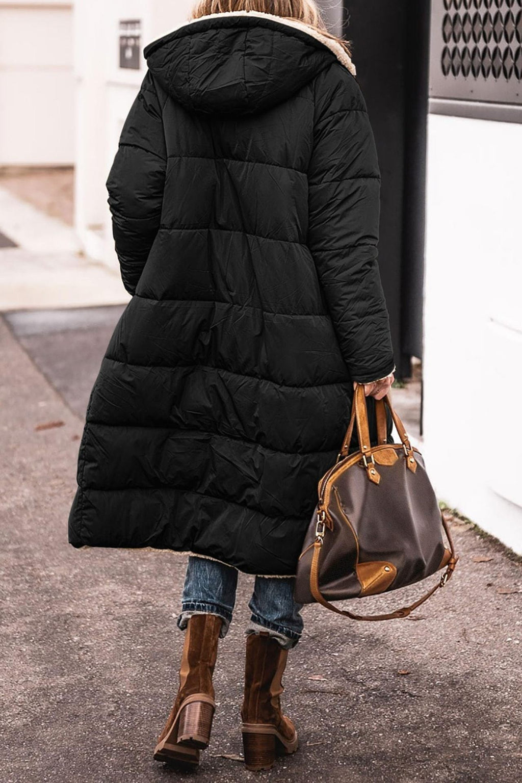 Valenzora | Reversible long puffer jacket