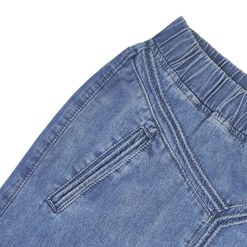 Valenzora | Damen Maxirock aus Denim mit breitem Schößchen