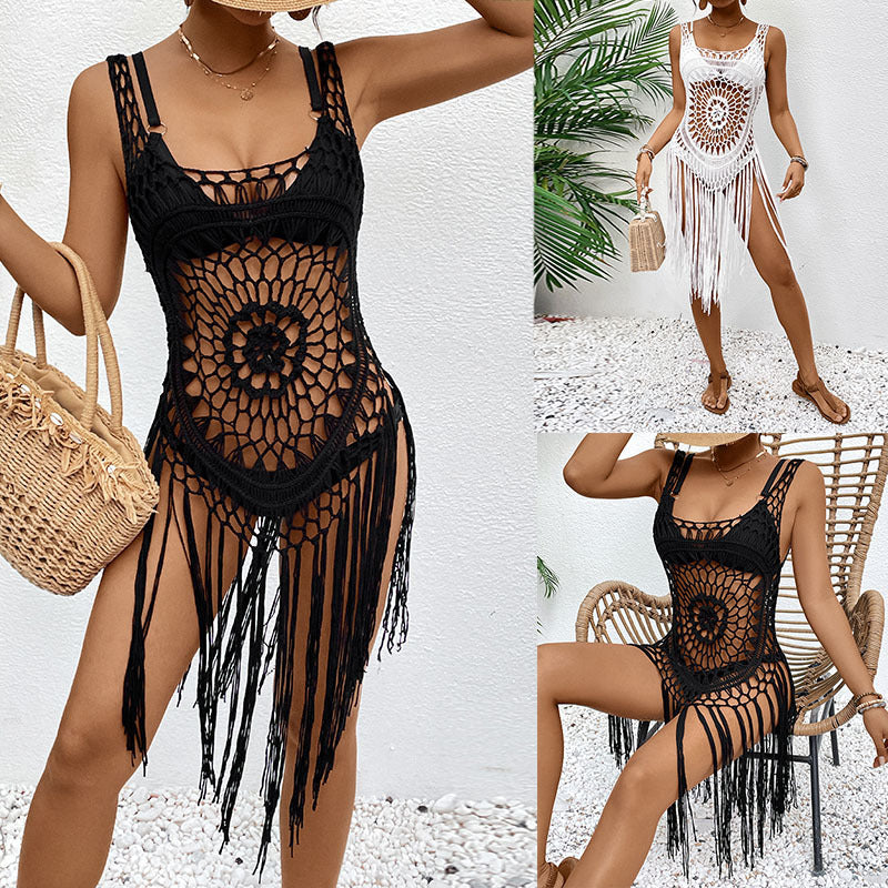 Damen Boho-Strandkleid aus Makramee Drune