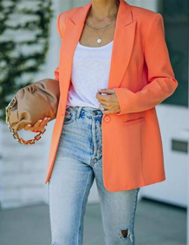 Eleganter Oversized-Blazer für Damen mit strukturiertem Schnitt und lässigen Details, Größe S