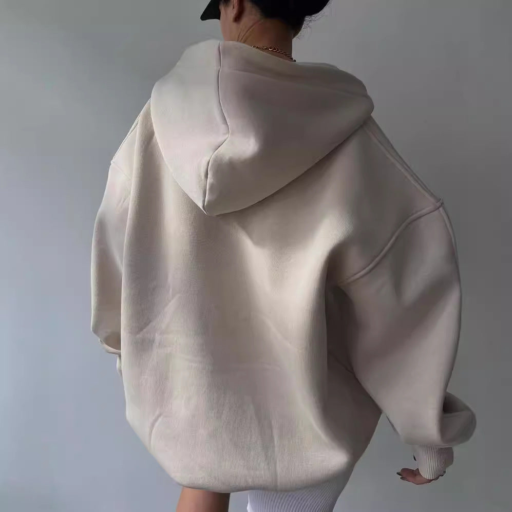 Oversized Hoodie für Damen mit Kängurutasche und bequemer Passform, Größe S