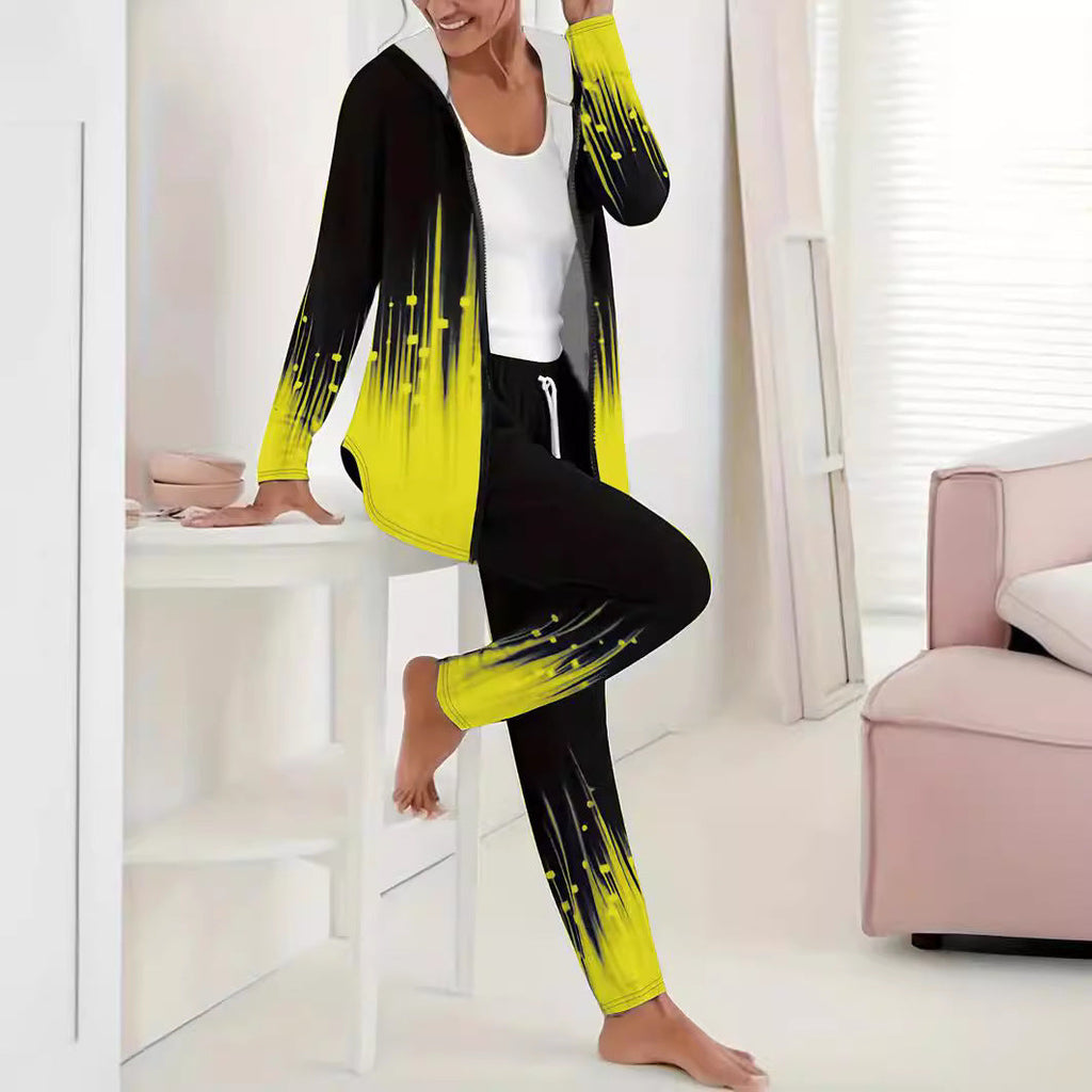 Women's tracksuit with unique gradient effects, size