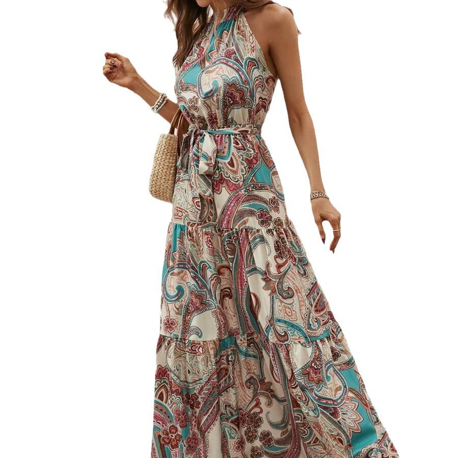 Valenzora | Vintage Bohemian Halter Dress