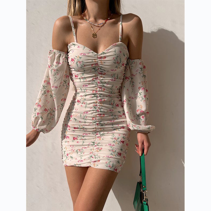 Damen-Minikleid mit Carmen-Ausschnitt und voluminösen Ärmeln, Größe [size missing]