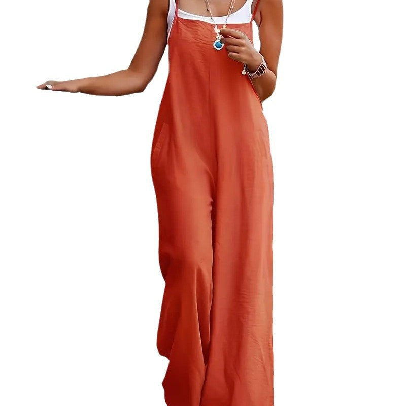 Luftiger Overall für Damen mit praktischen Taschen und verstellbaren Trägern, Größe [size missing]