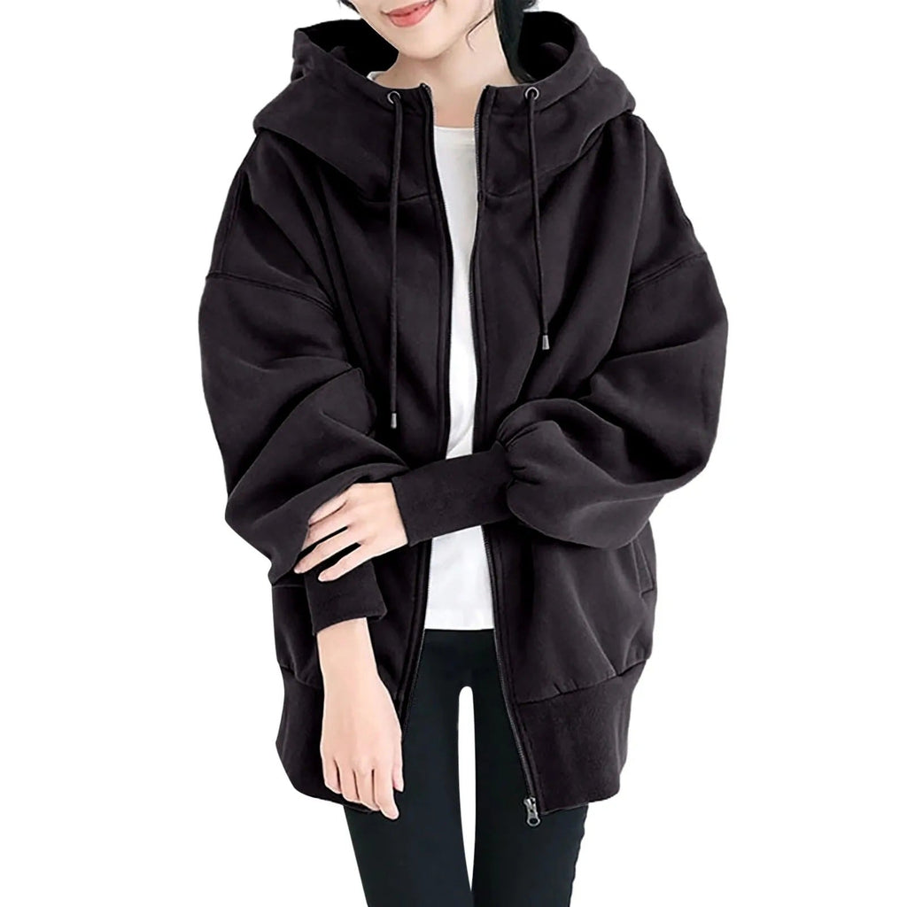 Valenzora | Hooded Long Zip-Up Fleece Hoodies