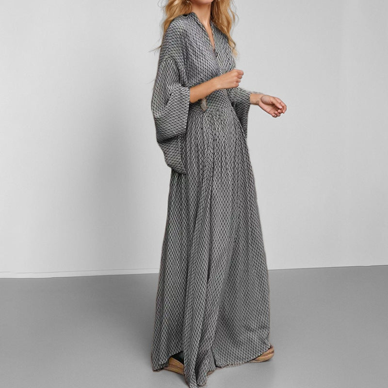 Damen Elegantes Kimono-Kleid Größe