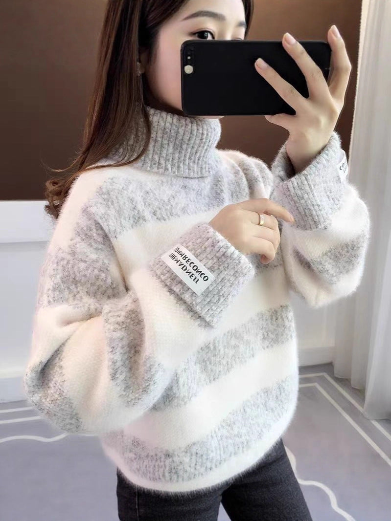 Valenzora | Gestreifter Rollkragenpullover für Damen