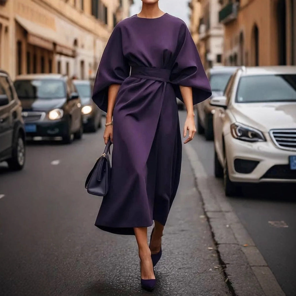 Elegantes Damen-Maxikleid mit Puffärmeln und tailliertem Schnitt, Größe [size missing]