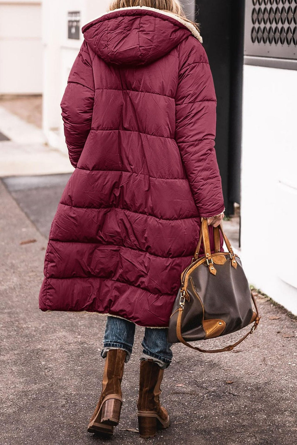 Valenzora | Reversible long puffer jacket