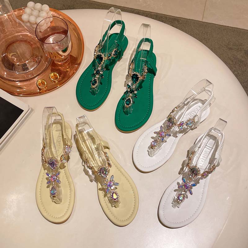 Valenzora | Glittering Sandals with Rhinestones