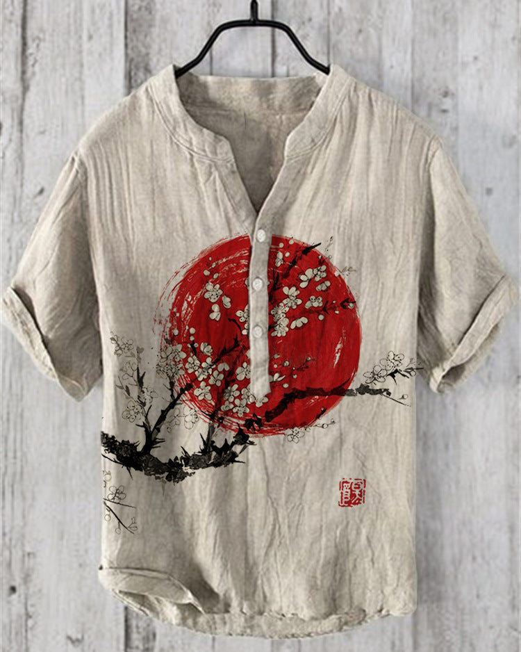 Valenzora | Japanisches Hemd aus Leinenmischung