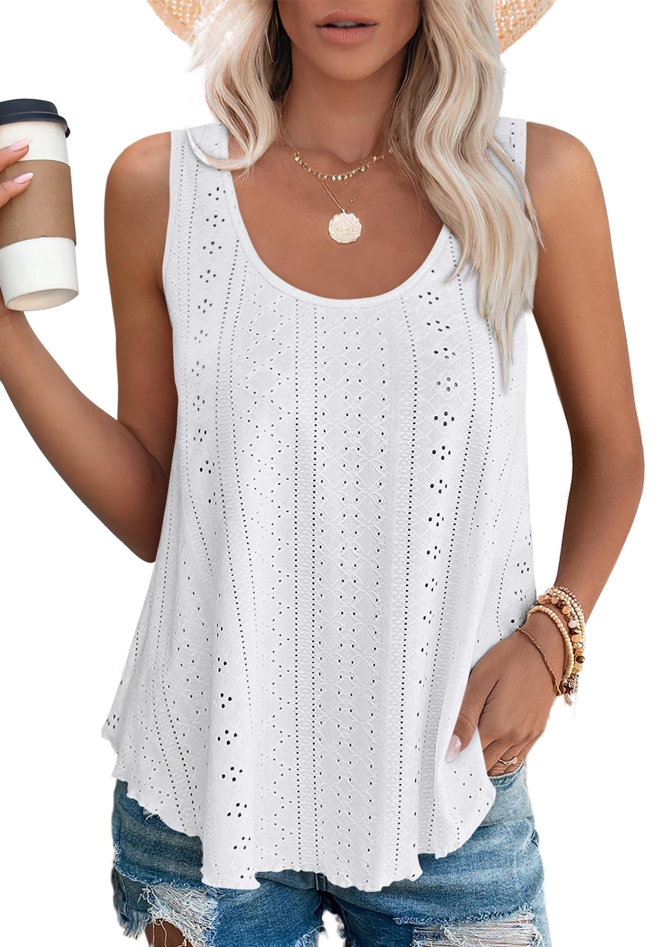 Valenzora | Rundhals, lockeres, ärmelloses Tanktop