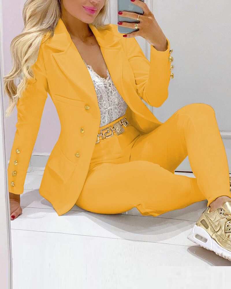 Valenzora | Single-breasted suit trousers set