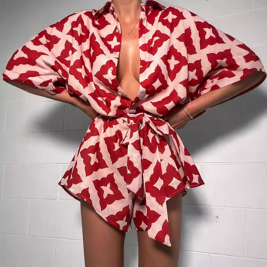 Damen Leichter, luftiger Kaftan mit Bindegürtel, Größe S