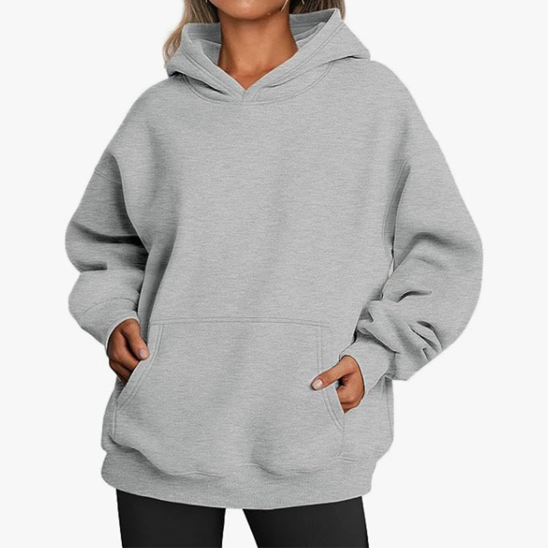 Women's oversized hoodie in a soft cotton blend with practical pockets, size S