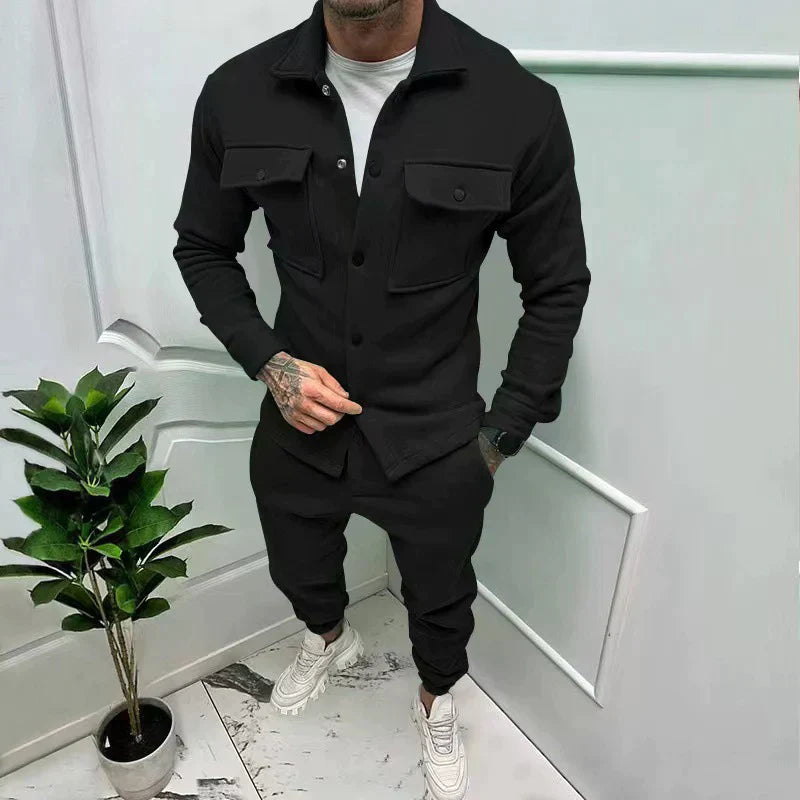 Valenzora | 2-Piece Suede Set Shirt and Trousers