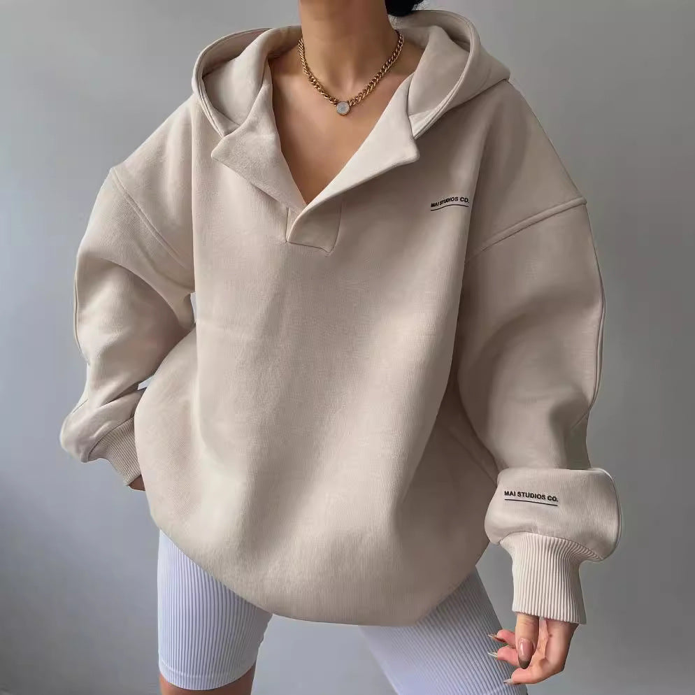 Oversized Hoodie für Damen mit Kängurutasche und bequemer Passform, Größe S