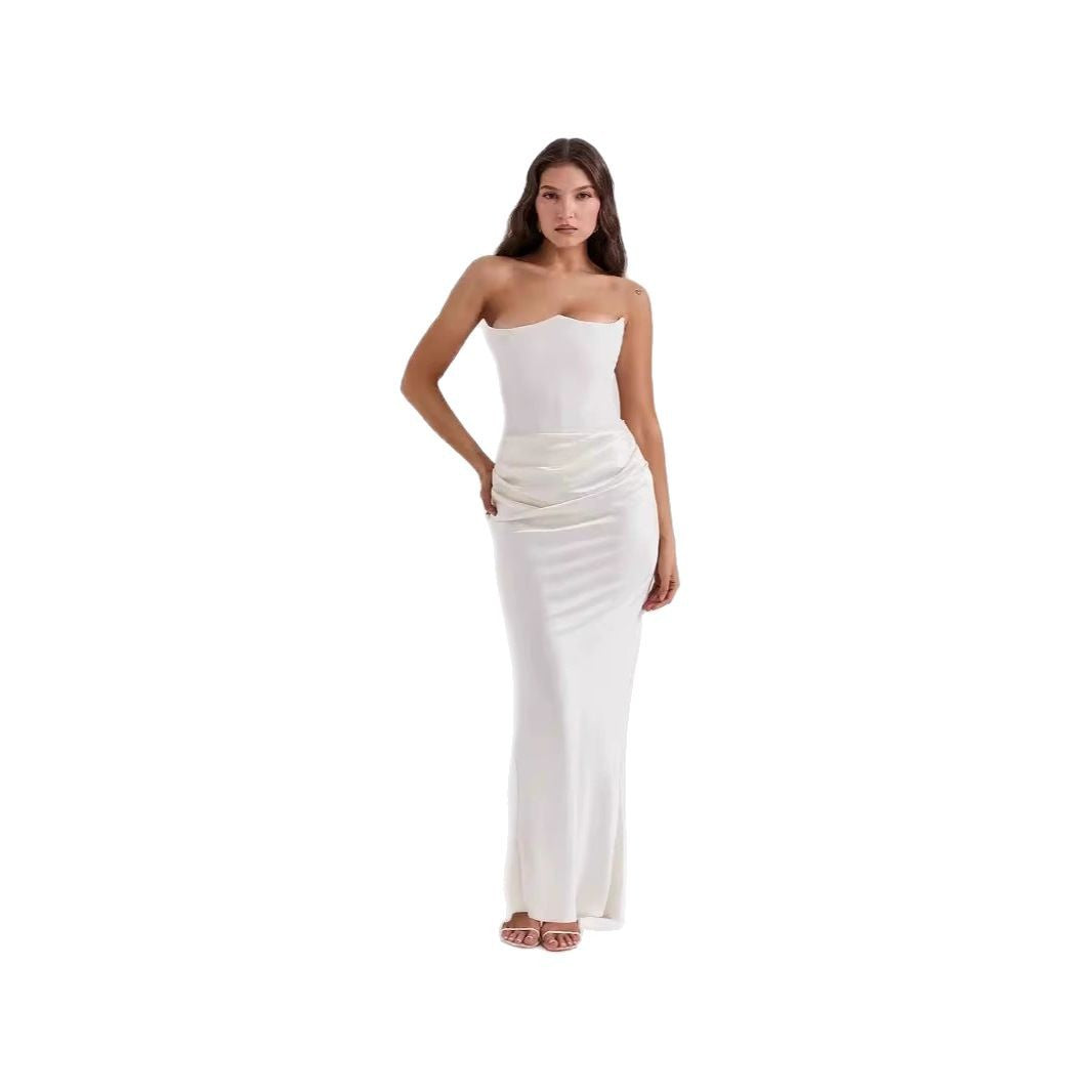 Elegantes, figurbetontes Damen-Abendkleid mit raffiniertem Taillendetail, Größe S