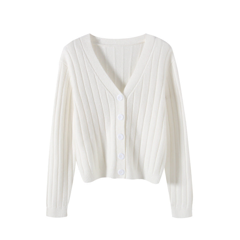 Valenzora | Lace-up knitted V-neck sweater for women