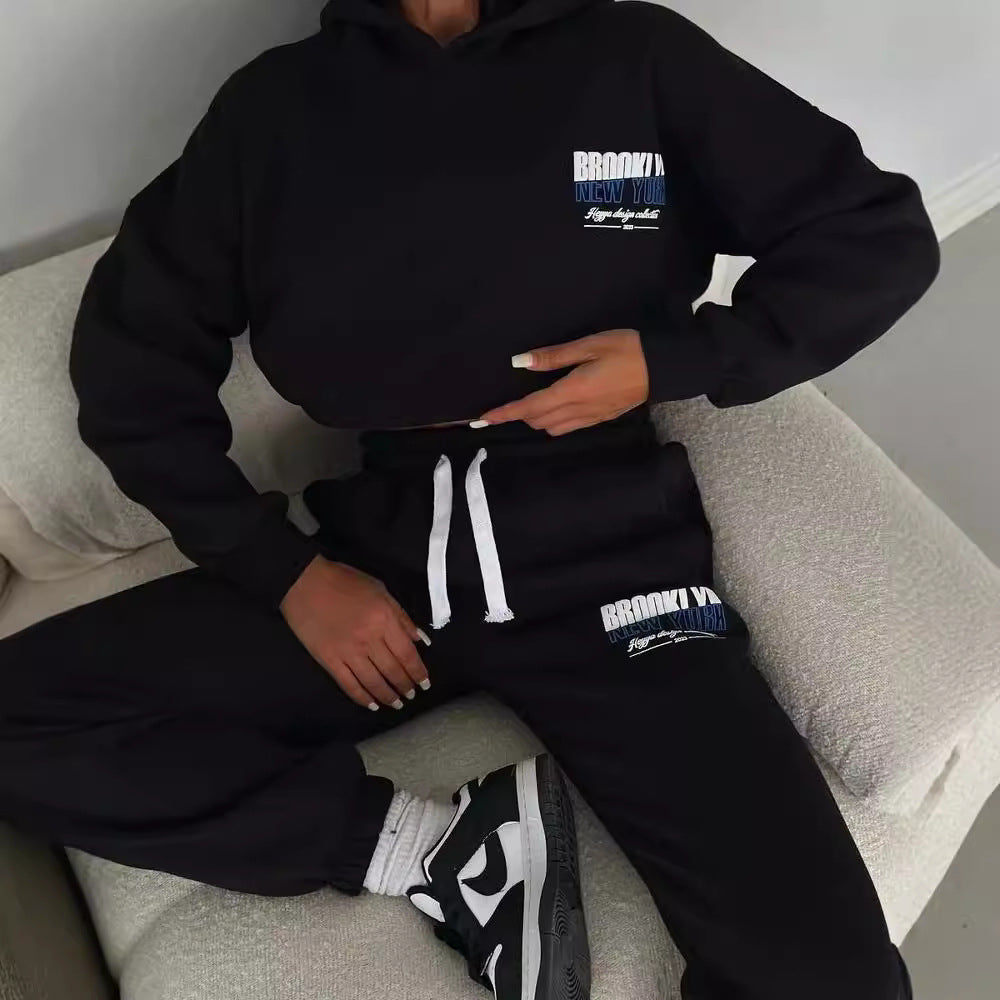 Damen Freizeit-Fleece-Hoodie- und Jogginghosen-Set mit praktischem Kordelzug und hochwertigem Baumwollmischgewebe, Größe [Größe fehlt]