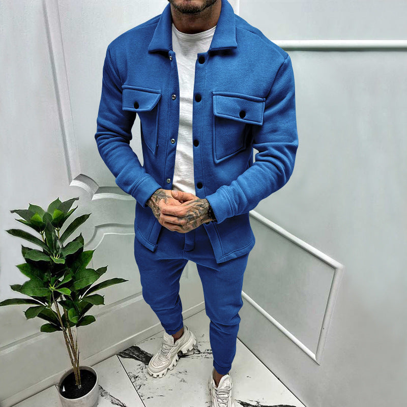 Valenzora | 2-Piece Suede Set Shirt and Trousers